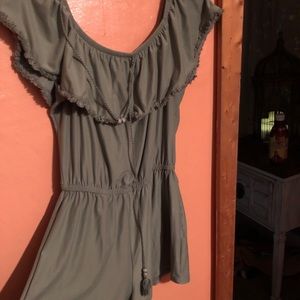 Ladies Green Romper